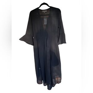Wishing Waves Sheer Black Tunic. Fairy Whimsigoth Y2K Boho Goblin Witchy